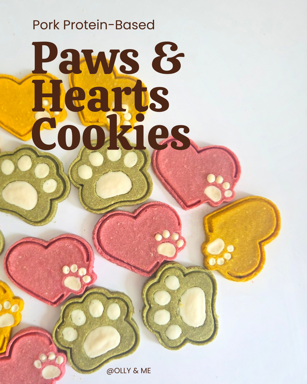 Paws & Hearts Cookies (Pork Protein Based) Set of 6Pcs