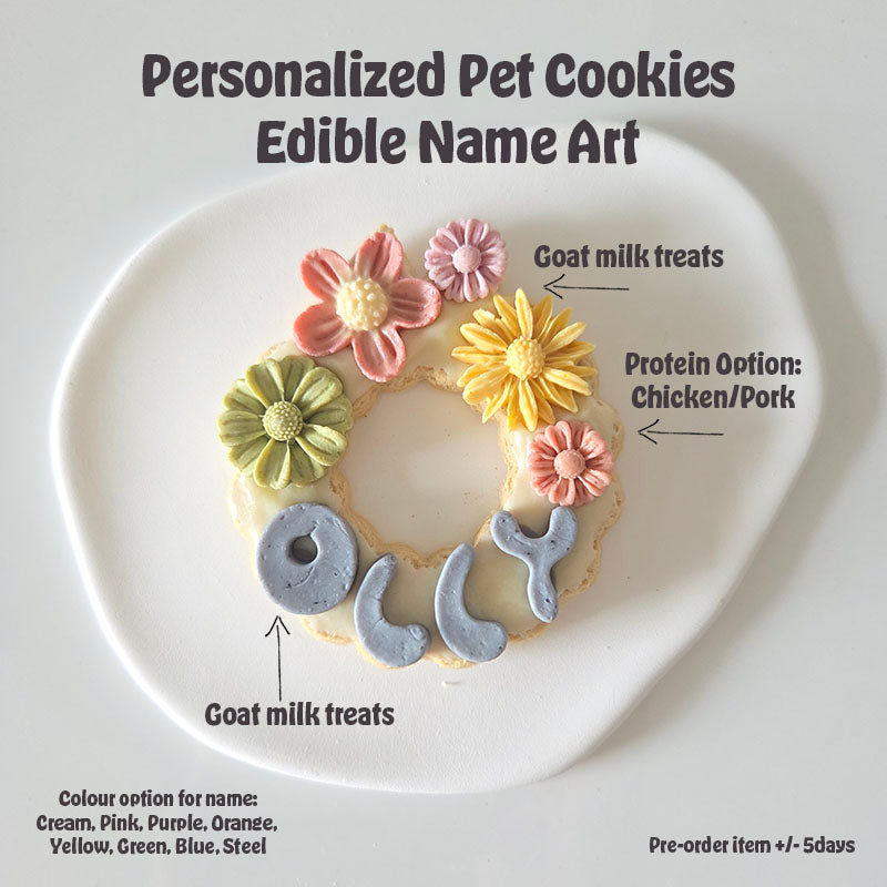Personalized Pet Cookies Chicken/Pork protein based – Edible Name Art!