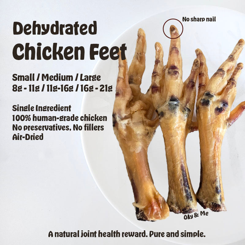 Dehydrated Chicken Feet (Medium Size)