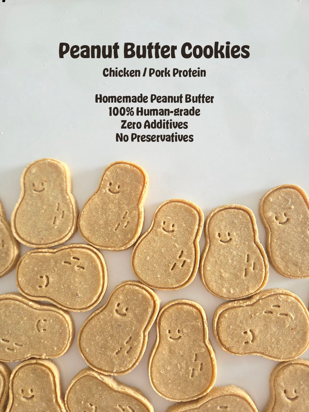 Classic Peanut Butter Cookies 6pcs (Chicken/Pork Protein)