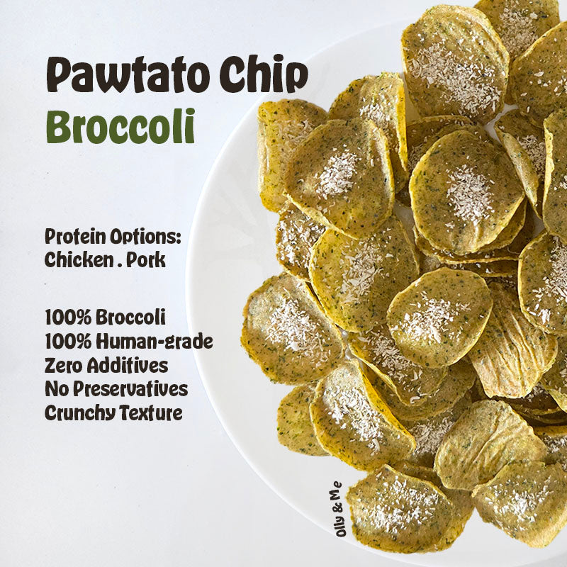 Dehydrated Broccoli Pawtato Chips