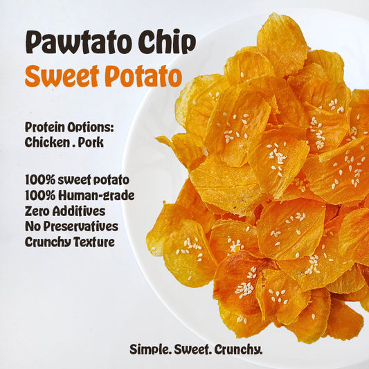 Dehydrated Sweet Potato Pawtato Chips