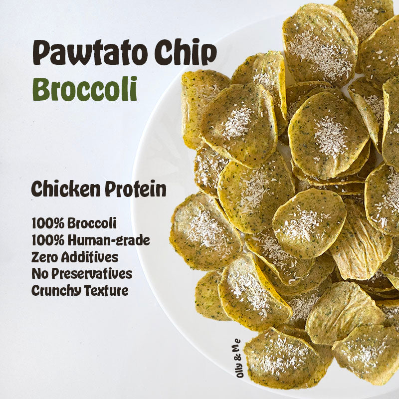 Dehydrated Broccoli Pawtato Chips